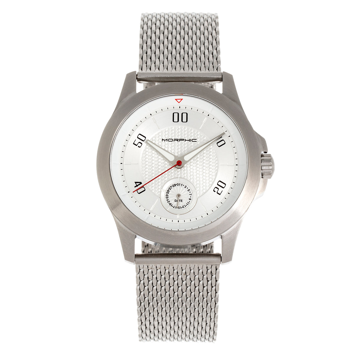 【中古】 morphisis morphisis Morphic M80 Series Men's Watch Silver Band Silver Case