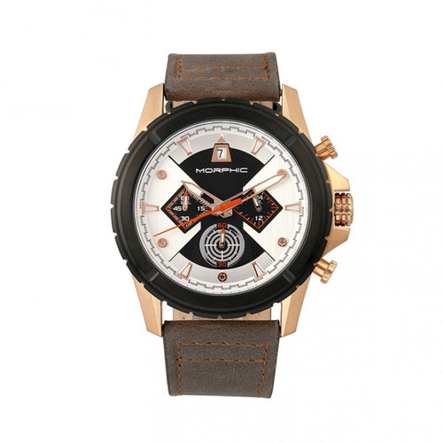 Morphic M57 Series Chronograph Leather-Band Watch - MPH5707