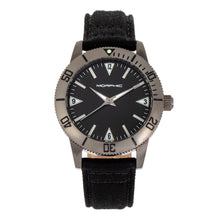 Load image into Gallery viewer, Morphic M85 Series Canvas-Overlaid Leather-Band Watch - Gunmetal/Black - MPH8505
