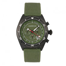 Load image into Gallery viewer, Morphic M53 Series Chronograph Fiber-Weaved Leather-Band Watch w/Date - Black/Olive - MPH5306