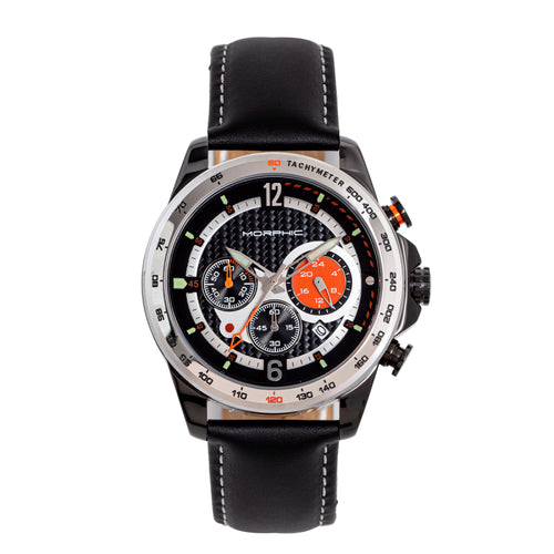 Morphic M88 Series Chronograph Leather-Band Watch w/Date - MPH8804