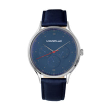 Load image into Gallery viewer, Morphic M65 Series Leather-Band Watch w/Day/Date - Blue - MPH6506