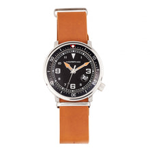 Load image into Gallery viewer, Morphic M74 Series Leather-Band Watch w/Magnified Date Display - Camel/Black & Silver/Black - MPH7414