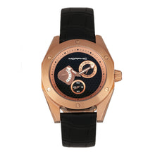 Load image into Gallery viewer, Morphic M46 Series Leather-Band Men&#39;s Watch w/Date - Rose Gold/Black - MPH4607
