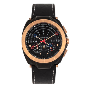 Morphic M79 Series Chronograph Leather-Band Watch - Black - MPH7906