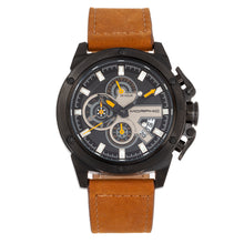 Load image into Gallery viewer, Morphic M81 Series Chronograph Leather-Band Watch w/Date - Camel/Black - MPH8106