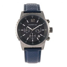 Load image into Gallery viewer, Morphic M67 Series Chronograph Leather-Band Watch w/Date - Gunmetal/Blue - MPH6706