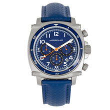 Load image into Gallery viewer, Morphic M83 Series Chronograph Leather-Band Watch w/ Date - Silver/Blue - MPH8305