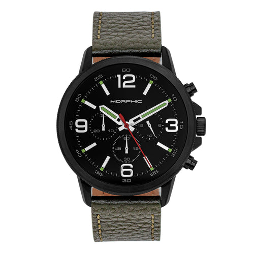 Morphic M86 Series Chronograph Leather-Band Watch - MPH8606