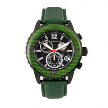 Load image into Gallery viewer, Morphic M51 Series Chronograph Leather-Band Watch w/Date - Black/Green - MPH5105