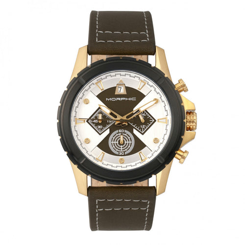 Morphic M57 Series Chronograph Leather-Band Watch - MPH5704