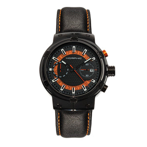 Morphic M91 Series Chronograph Leather-Band Watch w/Date