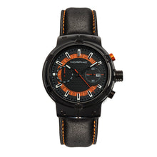 Load image into Gallery viewer, Morphic M91 Series Chronograph Leather-Band Watch w/Date - Black/Orange - MPH9105