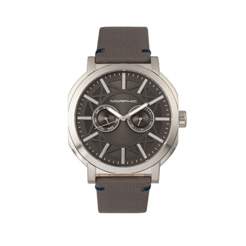 Morphic M62 Series Leather-Band Watch w/Day/Date - MPH6203