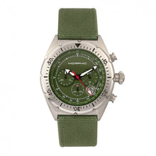 Load image into Gallery viewer, Morphic M53 Series Chronograph Fiber-Weaved Leather-Band Watch w/Date - Silver/Olive - MPH5302