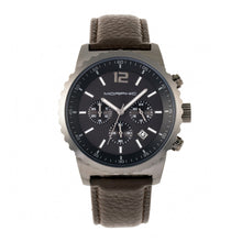 Load image into Gallery viewer, Morphic M67 Series Chronograph Leather-Band Watch w/Date - Gunmetal/Brown - MPH6705
