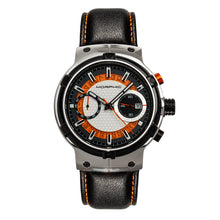 Load image into Gallery viewer, Morphic M91 Series Chronograph Leather-Band Watch w/Date - Silver/Orange - MPH9101