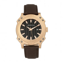 Load image into Gallery viewer, Morphic M68 Series Leather-Band Watch w/ Date - Rose Gold/Brown - MPH6804