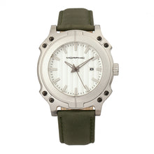 Load image into Gallery viewer, Morphic M68 Series Leather-Band Watch w/ Date - Silver/Olive - MPH6801