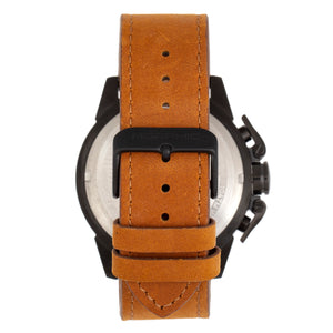 Morphic M81 Series Chronograph Leather-Band Watch w/Date - Camel/Black  - MPH8106