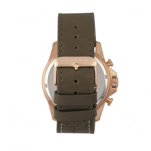 Morphic M57 Series Chronograph Leather-Band Watch - Rose Gold/Olive - MPH5706