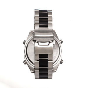 Morphic M76 Series Drum-Roll Bracelet Watch - Silver/Black - MPH7607