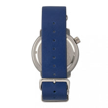 Load image into Gallery viewer, Morphic M58 Series Nato Leather-Band Watch w/ Date - Silver/Blue - MPH5802
