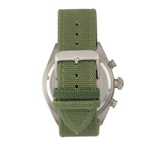 Load image into Gallery viewer, Morphic M53 Series Chronograph Fiber-Weaved Leather-Band Watch w/Date - Silver/Olive - MPH5302
