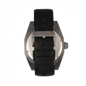 Morphic M46 Series Leather-Band Men's Watch w/Date - Black/Charcoal - MPH4605