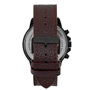 Morphic M86 Series Chronograph Leather-Band Watch - Black/Dark Brown - MPH8607
