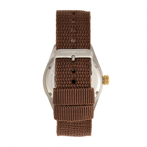 Morphic M69 Series Canvas-Band Watch - Silver/Brown - MPH6903