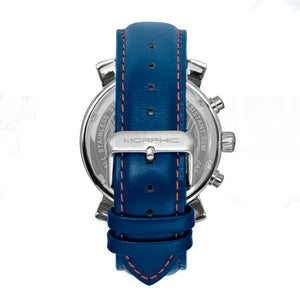 Morphic M89 Series Chronograph Leather-Band Watch w/Date - Blue - MPH8903