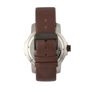 Morphic M54 Series Leather-Band Chronograph Watch - Silver/Brown - MPH5404