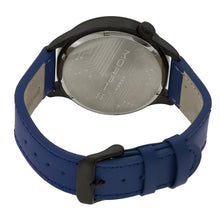 Load image into Gallery viewer, Morphic M44 Series Dual-Time Leather-Band Watch w/ Retrograde Date - Black/Blue - MPH4405
