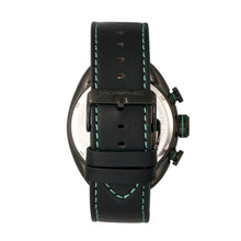 Load image into Gallery viewer, Morphic M64 Series Chronograph Leather-Band Watch w/ Date - Black/Green - MPH6405
