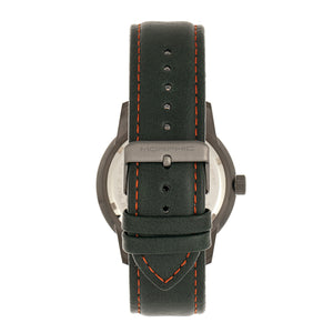 Morphic M71 Series Leather-Band Watch w/Date - Gunmetal/Forest Green - MPH7106