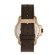 Load image into Gallery viewer, Morphic M70 Series Canvas-Overlaid Leather-Band Watch w/Date - Rose Gold/Brown - MPH7004
