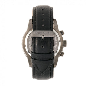 Morphic M67 Series Chronograph Leather-Band Watch w/Date - Gunmetal/Black - MPH6704