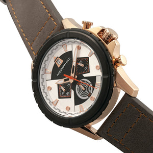 Morphic M57 Series Chronograph Leather-Band Watch - Rose Gold/Grey - MPH5707