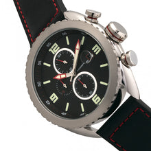 Load image into Gallery viewer, Morphic M64 Series Chronograph Leather-Band Watch w/ Date - Silver/Black - MPH6402
