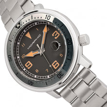 Load image into Gallery viewer, Morphic M74 Series Bracelet Watch w/Magnified Date Display - Gunmetal/Grey/Brown - MPH7403
