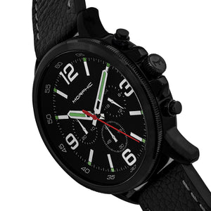 Morphic M86 Series Chronograph Leather-Band Watch - Black - MPH8605