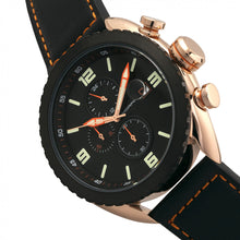 Load image into Gallery viewer, Morphic M64 Series Chronograph Leather-Band Watch w/ Date - Rose Gold/Black - MPH6404
