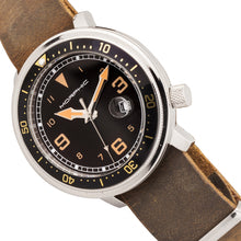 Load image into Gallery viewer, Morphic M74 Series Leather-Band Watch w/Magnified Date Display - Brown/Black &amp; Gold/Black - MPH7411
