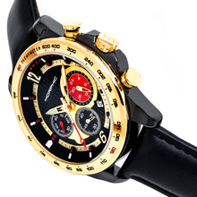 Load image into Gallery viewer, Morphic M88 Series Chronograph Leather-Band Watch w/Date - Black/Gold - MPH8805

