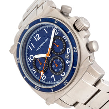 Load image into Gallery viewer, Morphic M83 Series Chronograph Bracelet Watch w/ Date - Silver/Blue - MPH8302
