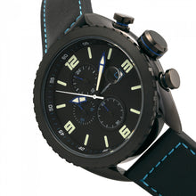 Load image into Gallery viewer, Morphic M64 Series Chronograph Leather-Band Watch w/ Date - Black/Blue - MPH6406
