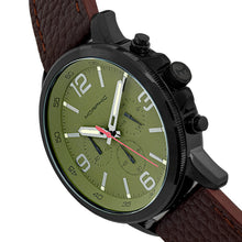 Load image into Gallery viewer, Morphic M86 Series Chronograph Leather-Band Watch - Black/Dark Brown - MPH8607
