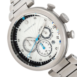 Morphic M87 Series Chronograph Bracelet Watch w/Date - Silver/White - MPH8701