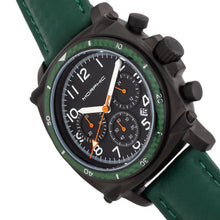 Load image into Gallery viewer, Morphic M83 Series Chronograph Leather-Band Watch w/ Date - Black/Green - MPH8307

